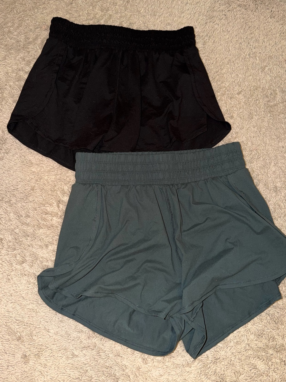 TALULAH Women's Athletic Shorts — Black & Teal